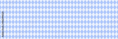 Fotografía Seamless light blue and white Bavarian lozenge pattern