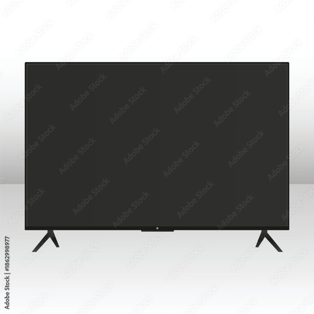 Obraz premium Smart TV Screen Vector Mockup