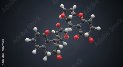 Molecular Structure Detail against Dark Background. Scientific, medicine, and research, concept.
