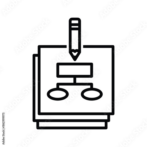 Document Editing Icon Simple Line