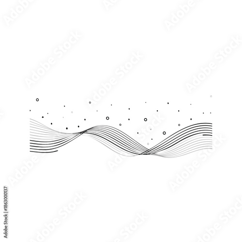 Abstract vector background featuring a blue wavy line pattern with a gradient light flow design for a modern technology business template