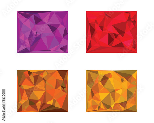 Abstract geometric polygonal background with diamond crystal shapes in a modern vector style