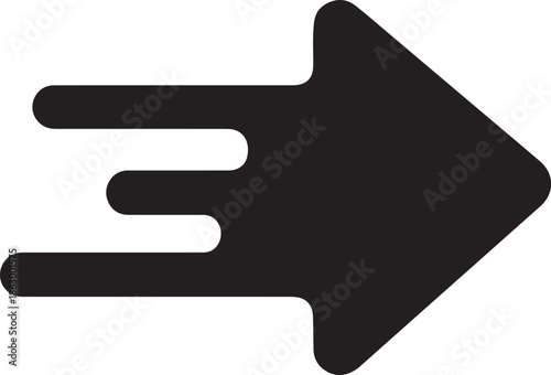 Fast Forward Hand Icon – Speed and Action Symbol