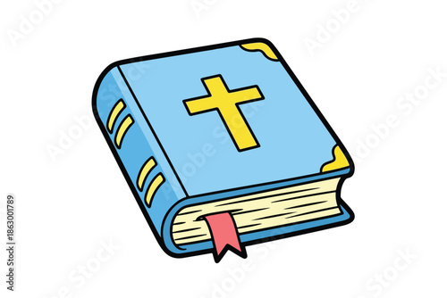  Closed bible color vector stroke eps