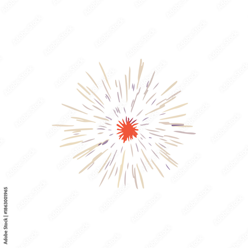Fototapeta premium Abstract colorful firework burst illustration