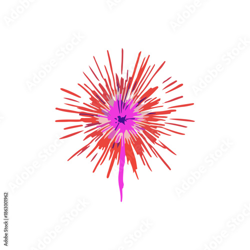 Colorful abstract firework explosion illustration