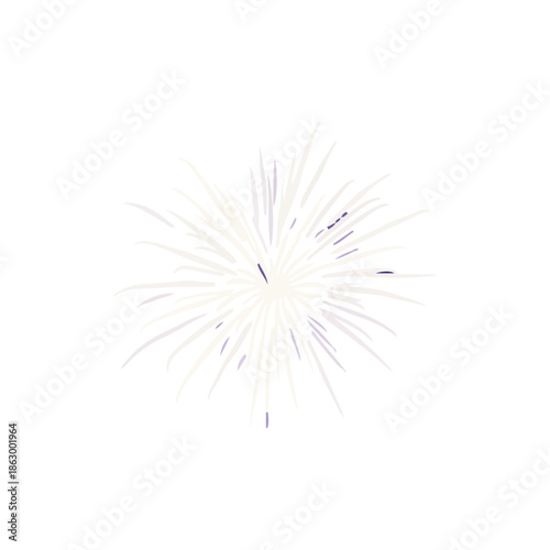 Hand drawn purple firework burst