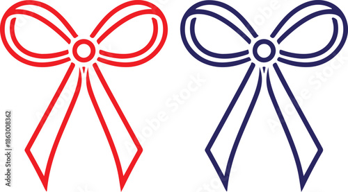 a visual depiction of two pairs of scissors one colored red and the other colored blue presented side by side