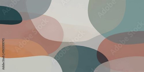 Abstract organic shapes background with soft pastel colors and fluid forms.