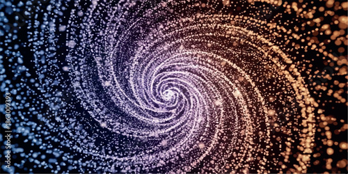 Abstract Swirling Vortex of Light Particles.