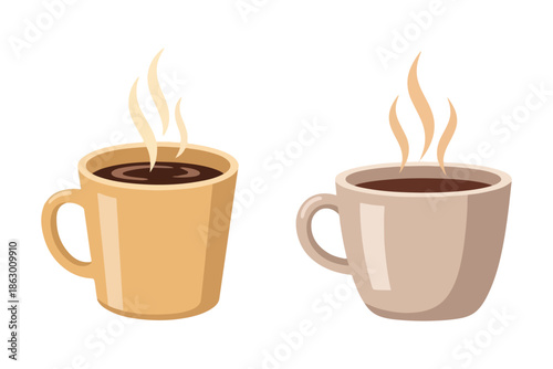 Hot coffee icon set vector design.eps