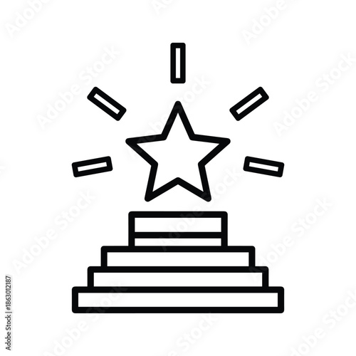 Star on a podium icon
