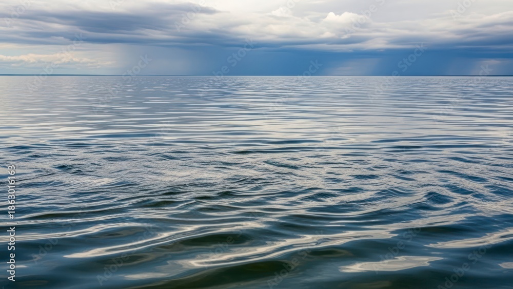 Obraz premium Calm ocean water surface reflection.