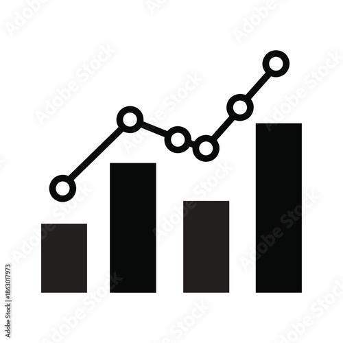 Business growth chart illustration