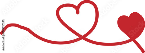 Valentine's day heart symbol isolated on transparent background