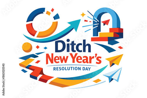 Minimal Motivation Reset Symbol for Ditch New Year’s Resolution Day