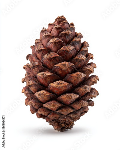Isolated Sequoia Strobile: Natural Redwood Cone Seed from Yosemite for Decorative Nature Displays