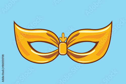 carnival mask vector illustration,gold mask,halloween mask.