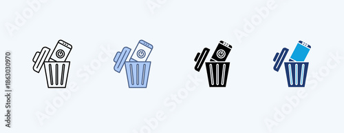 Phone Off Multiple Icon Illustration Vector