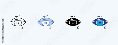 Eye Rest Multiple Icon Illustration Vector