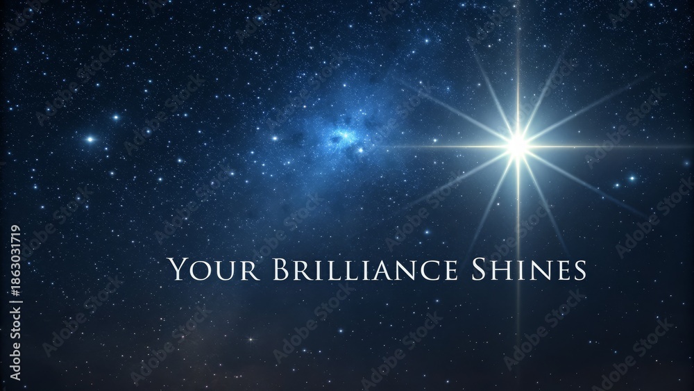 Obraz premium Your Brilliance Shines Through Starry Cosmos