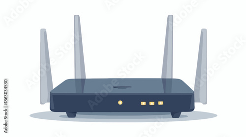 wireless router on white background