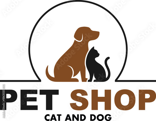 Cute Pet Shop Logo and Label Design