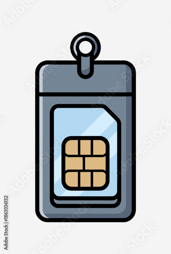 sim card isolated on white