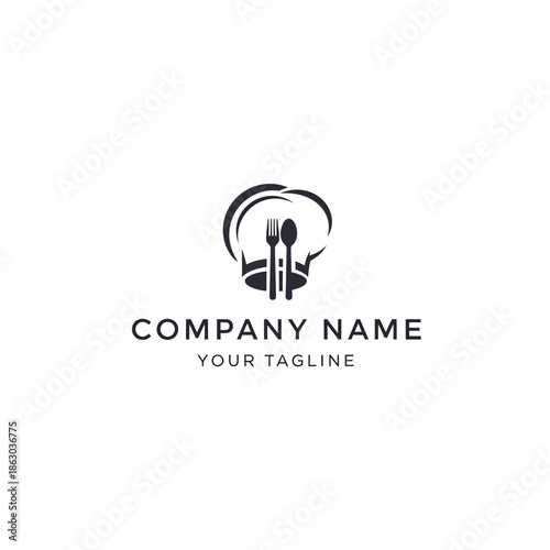 Chef Hat and Utensils Logo Design for Culinary Business.