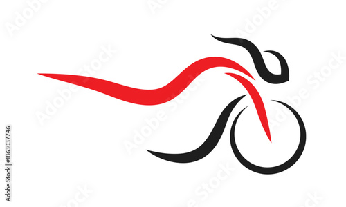  Abstract Dynamic Car Curves in Red and Black