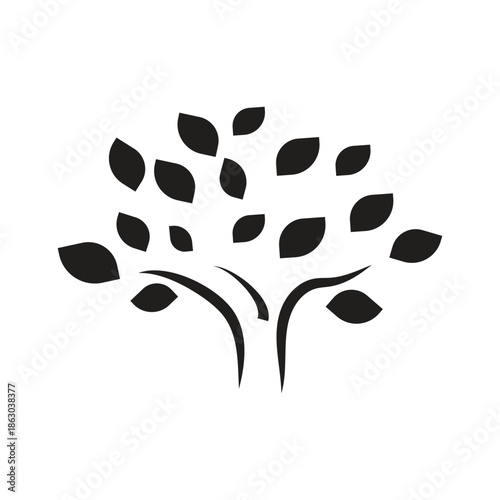 tree    logo icon illustration  simple flat