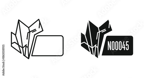 Origami style logo design template with placeholder text