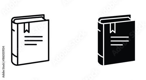 Simple book icon illustration