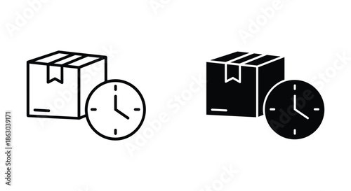 Delivery time is running out with package and clock