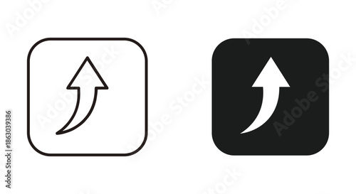Upload arrow icon set