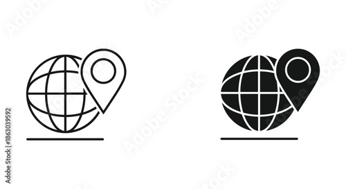 Global positioning icon set