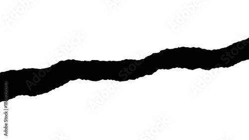 Black torn edge on white background