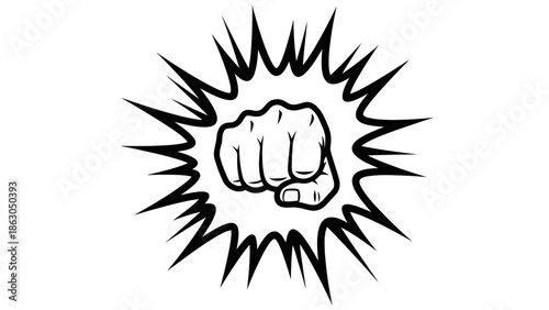 Fist punching with explosive energy