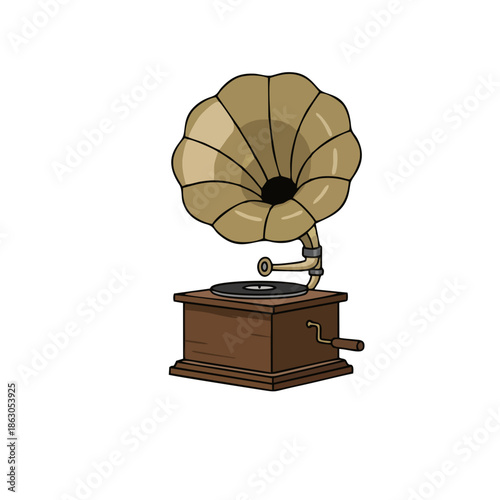 gramophone isolated on white background