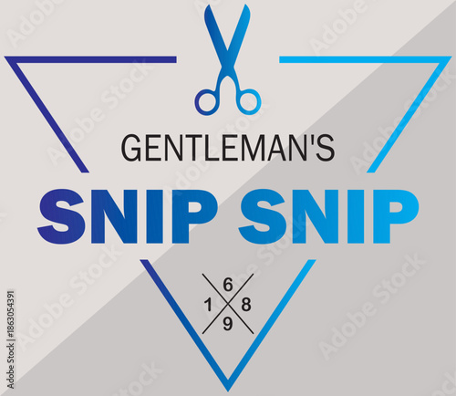 Barber Shop T-Shirt Design – Gentleman’s Snip Snip