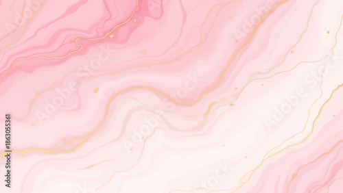 Elegant pink marble abstract background with golden veins for a luxurious design
