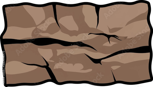 An abstract depiction of a crumpled, textured surface in shades of brown and black