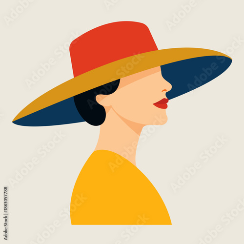 Illustration Girl in a hat
