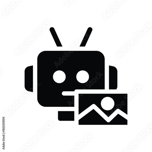 ai generated image solid icon vector design good for web or mobile app