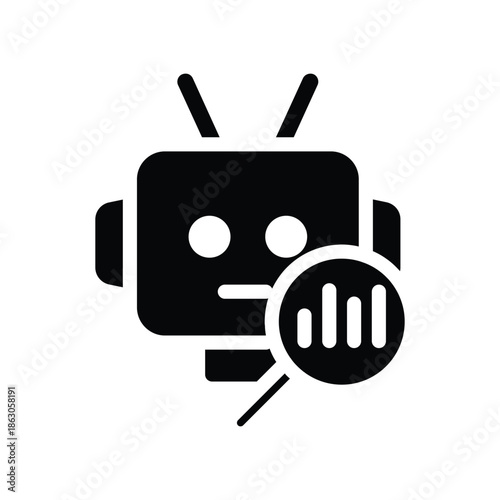 trading bot solid icon vector design good for web or mobile app