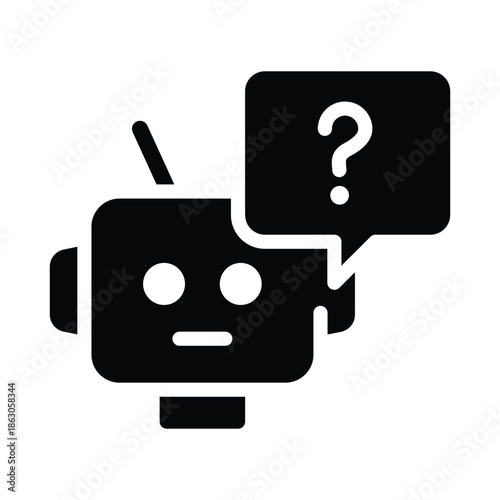 bot helper solid icon vector design good for web or mobile app