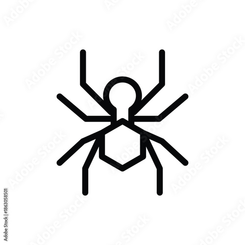 spider bot outline icon vector design good for web or mobile app