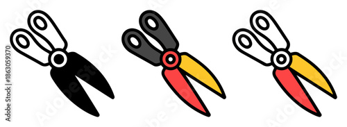 clothes peg clip icon vector set