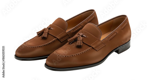 Wallpaper Mural Brown Suede Tassel Loafer Shoes. Torontodigital.ca