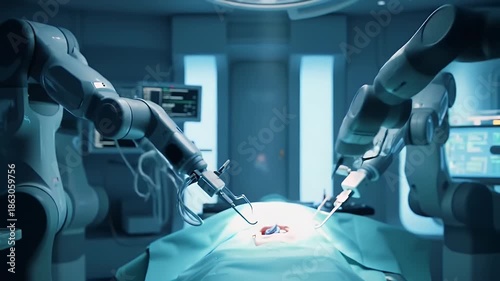 Robotic Surgery in OR.